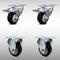 Service Caster 3 Inch SS Black Polyurethane Top Plate Caster Lock Brake 2 Rigid SCC, 2PK SCC-SSTTL20S314-PPUB-BLK-2-R-2 - alternate 1